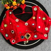 Navratri Special Pure Roman Silk Mirror Work Blouse